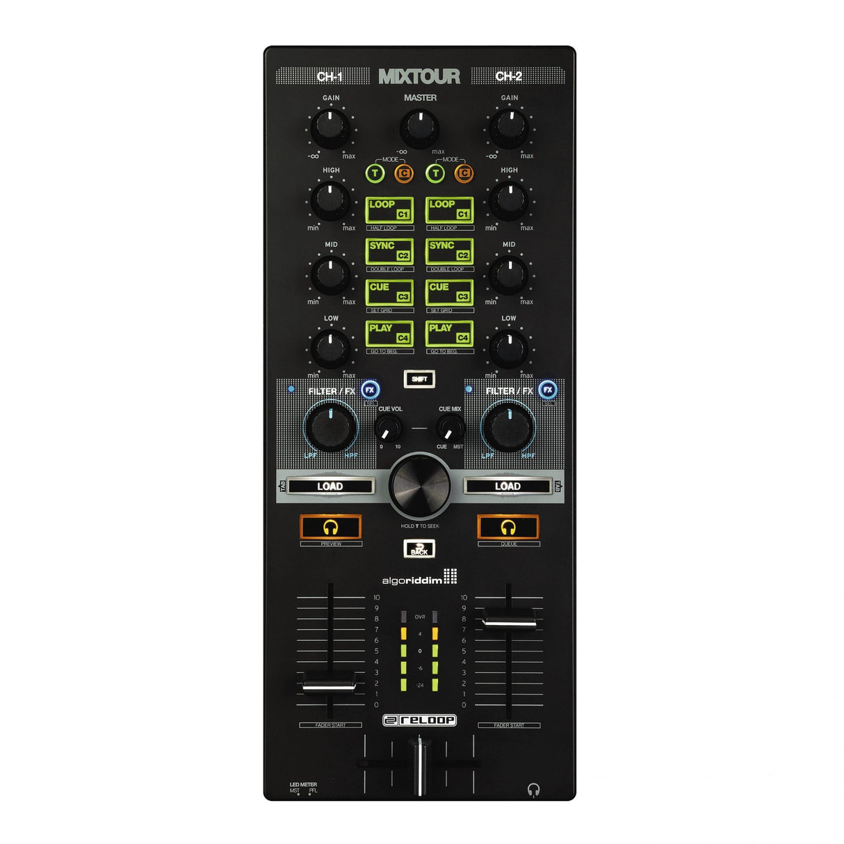 RELOOP MIXTOUR CONTROLLER 2 CANALI PORTATILE PER DJ PER PC MAC ANDROID iOS - TechSoundSystem.com