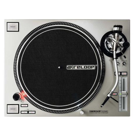 RELOOP RP-7000 MK2 SILVER GIRADISCHI PROFESSIONALE A TRAZIONE DIRETTA PER DJ COLORE SILVER - TechSoundSystem.com