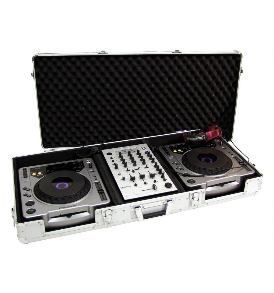 ROADINGER DIGI-2 FLIGHT CASE IN ALLUMINIO PER 2 CDJ (850 - 900 - 2000) E 1 MIXER 10" - TechSoundSystem.com