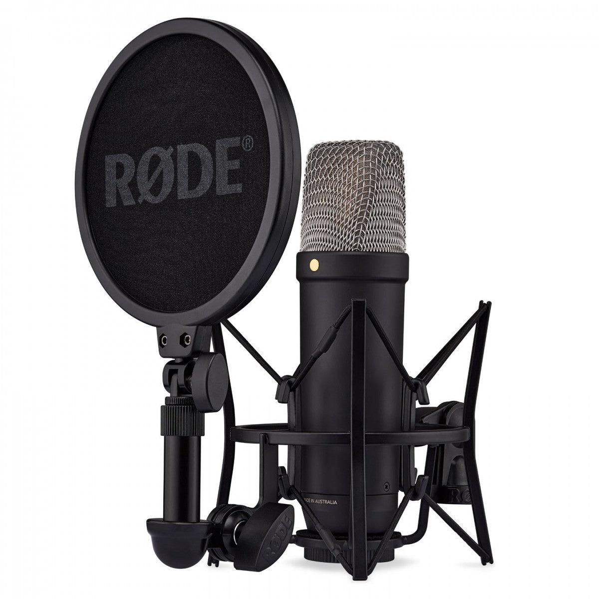 RODE NT1 5TH GENERATION BLACK MICROFONO A CONDENSATORE CARDIOIDE USB/XLR + SOSPENSIONE ELASTICA + FILTRO ANTIPOP - TechSoundSystem.com