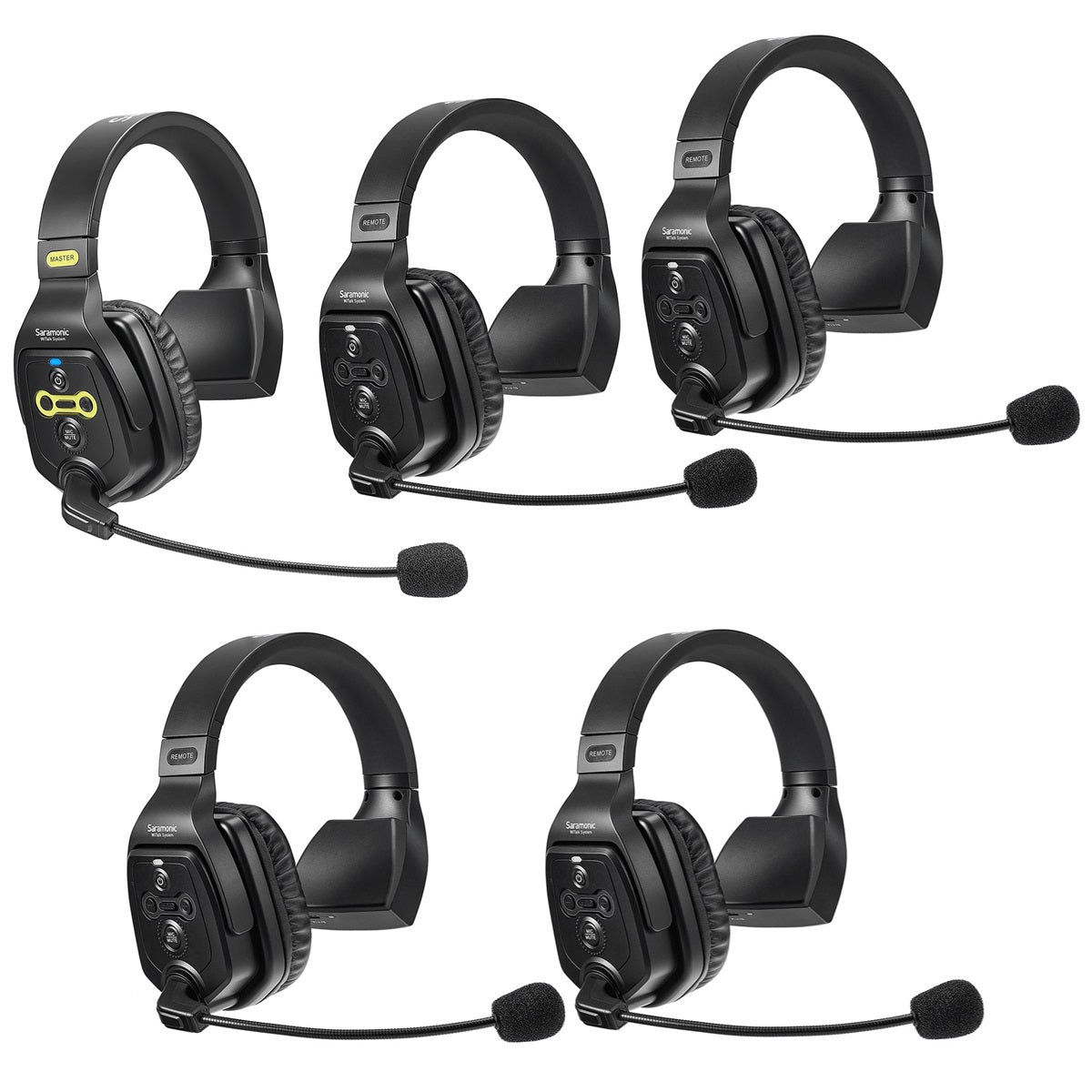 SARAMONIC WITALK WT5S SISTEMA 5 CUFFIE FULL-DUPLEX WIRELESS INTERCOM SYSTEM 1.9GHZ BASE RICARICA E CUSTODIA