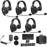 SARAMONIC WITALK WT5S SISTEMA 5 CUFFIE FULL-DUPLEX WIRELESS INTERCOM SYSTEM 1.9GHZ BASE RICARICA E CUSTODIA