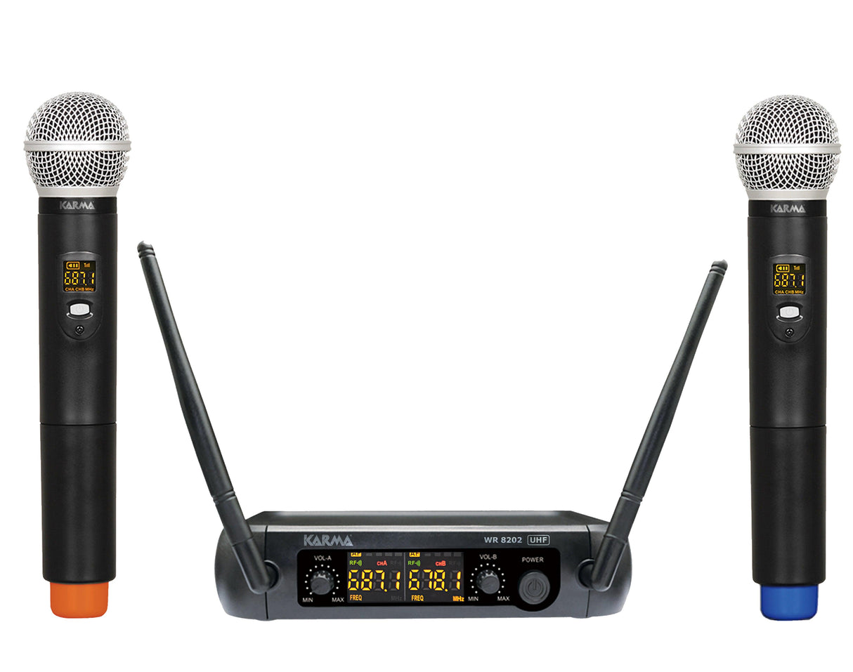 KARMA SET 8202 Doppio radiomicrofono UHF palmare - TechSoundSystem.com