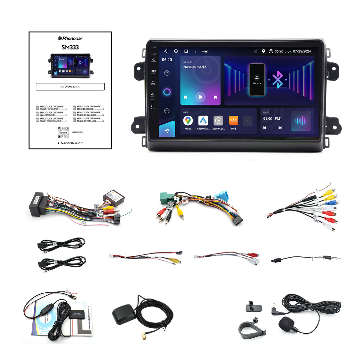 Phonocar SM333 Autoradio per DUCATO 8 dal 2022, Android 13