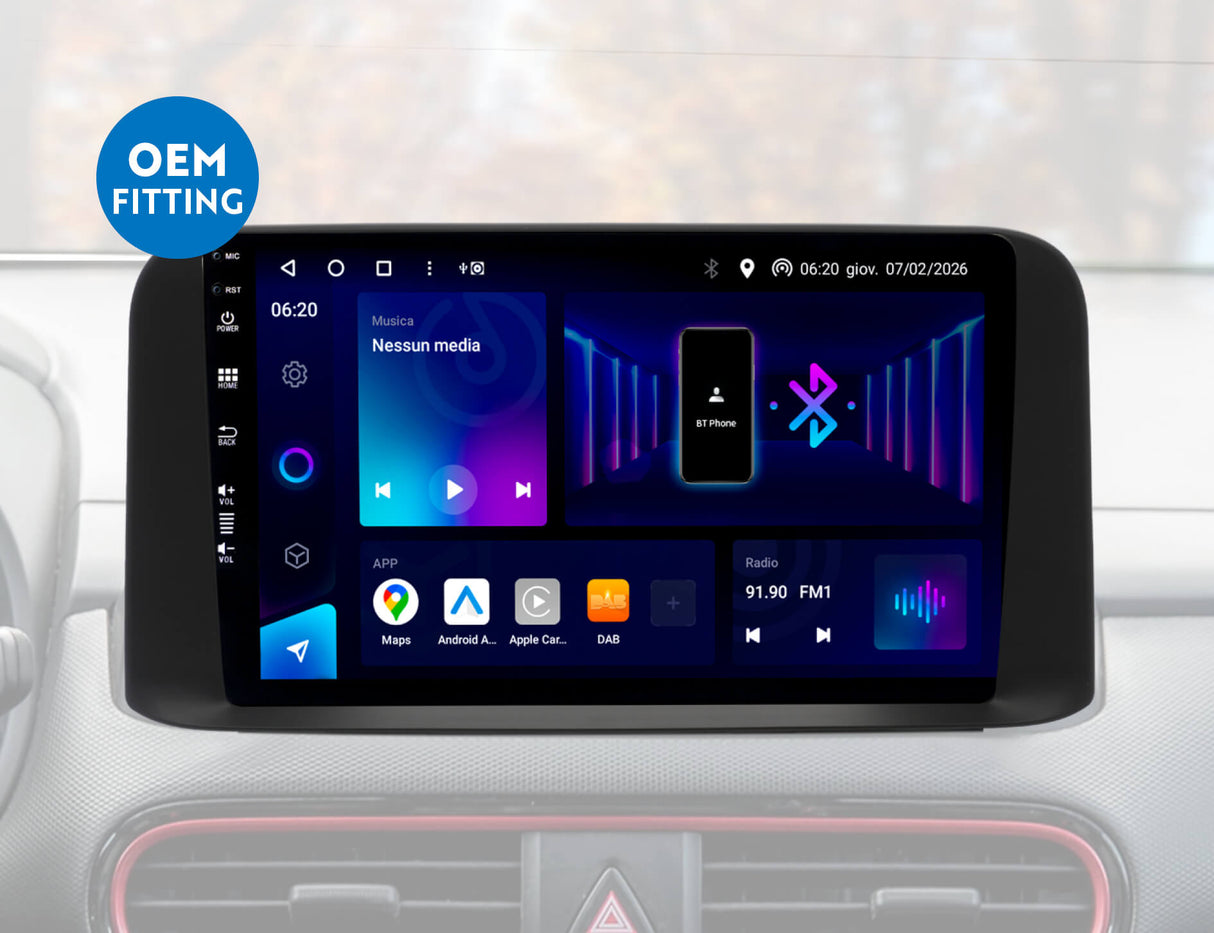 Phonocar  SM376 Autoradio per HYUNDAI KONA (OS, OSE, OSI) Android 9" QLED