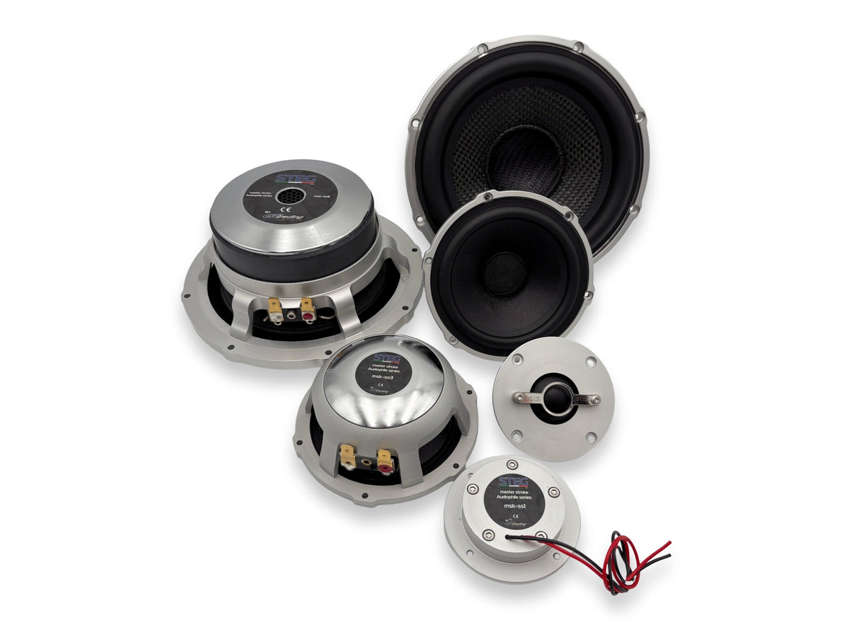 STEG SS-1 SS-3 SS-6 kit altoparlanti 3 vie audiophile 6.5" woofer + medi + tweeter
