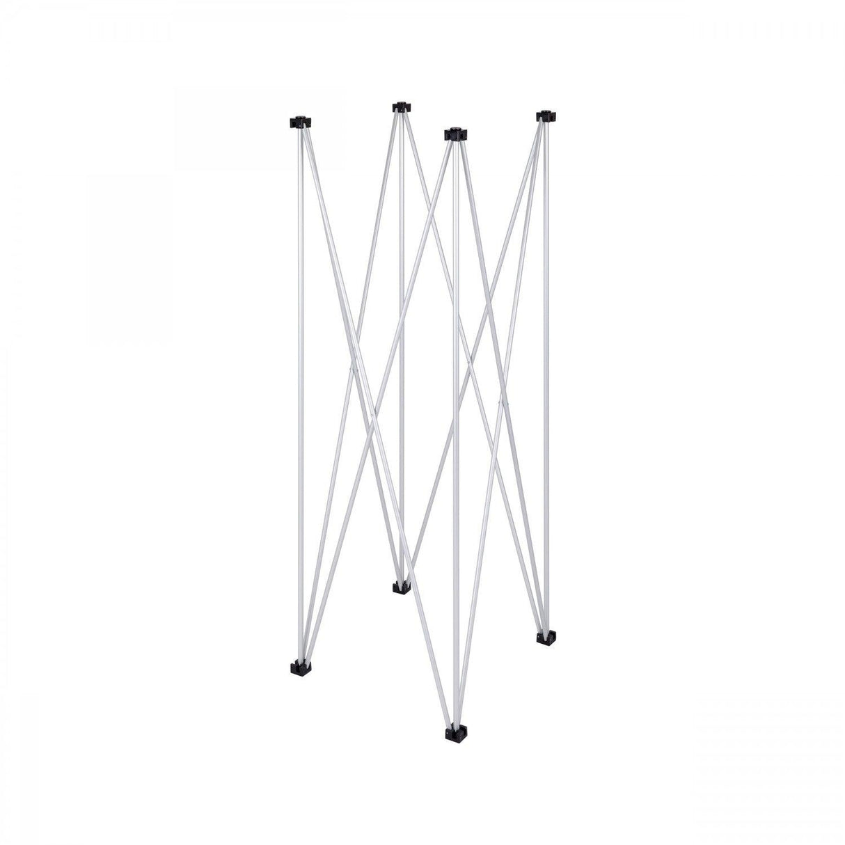 STRUTTURA A RAGNO 50 X 50 CM IN ACCIAIO ANODIZZATO 4 PUNTI DI APPOGGIO ALTEZZA 160 CM - TechSoundSystem.com
