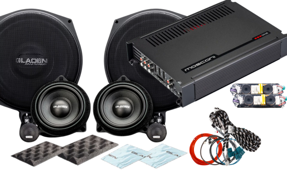 Gladen SU-BMW-RAM-ENTRY-EXTREME Kit audio SoundUp ONE 202 BMW a 3 vie + amplificatore ONE 4|8 DSP per BMW serie G con unità RAM