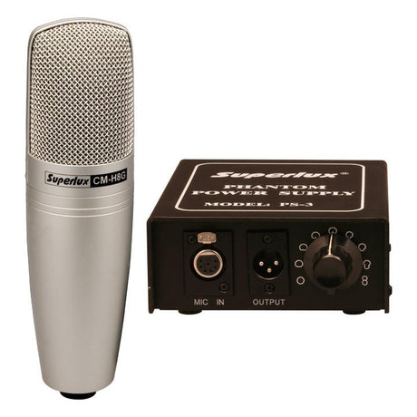 SUPERLUX CHM8G MICROFONO DA STUDIO VALVOLARE CON DOPPIO DIAGRAMMA POLARE - TechSoundSystem.com