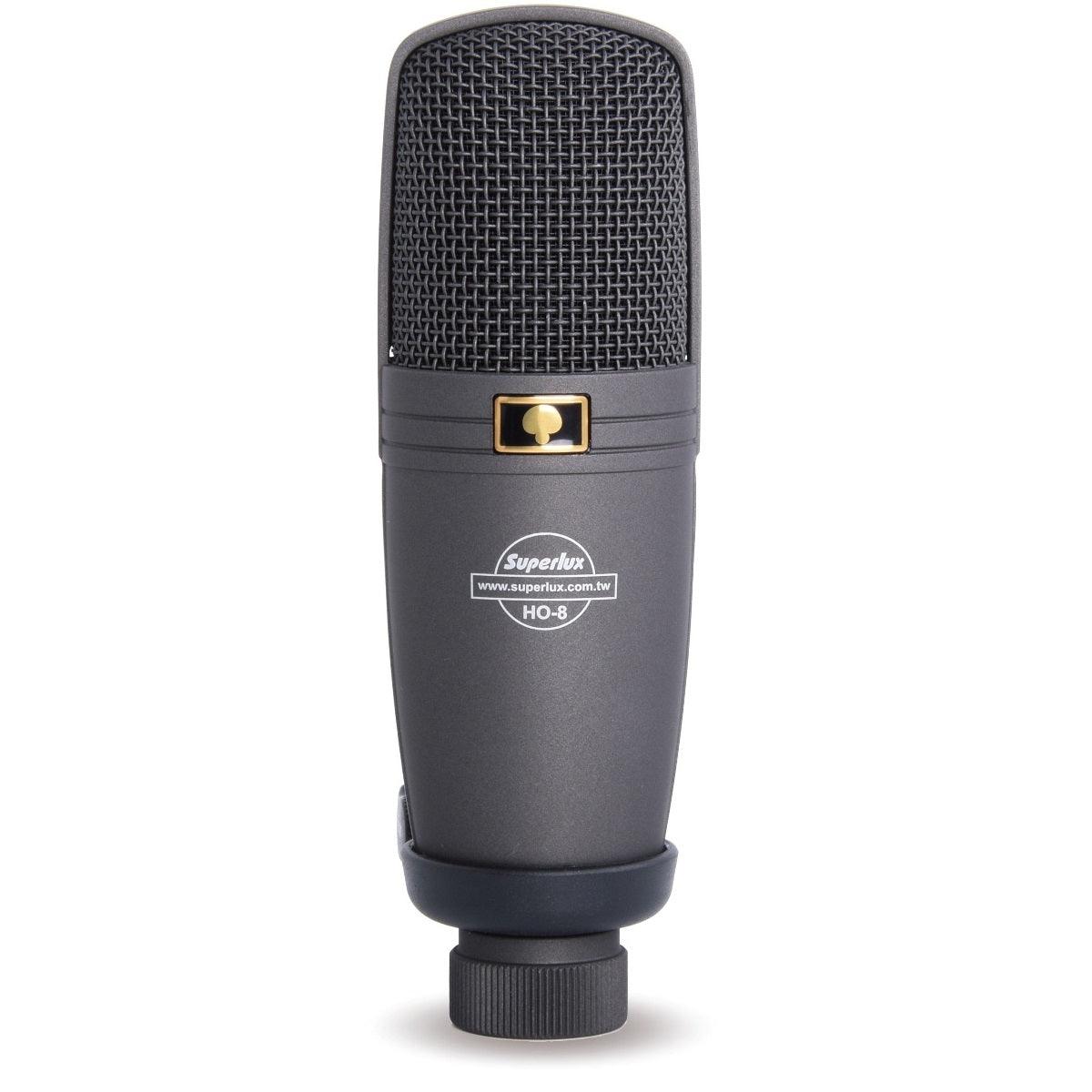 SUPERLUX HO8 MICROFONO DA STUDIO A CONDENSATORE LARGO DIAFRAMMA SUPERCARDIOIDE - TechSoundSystem.com
