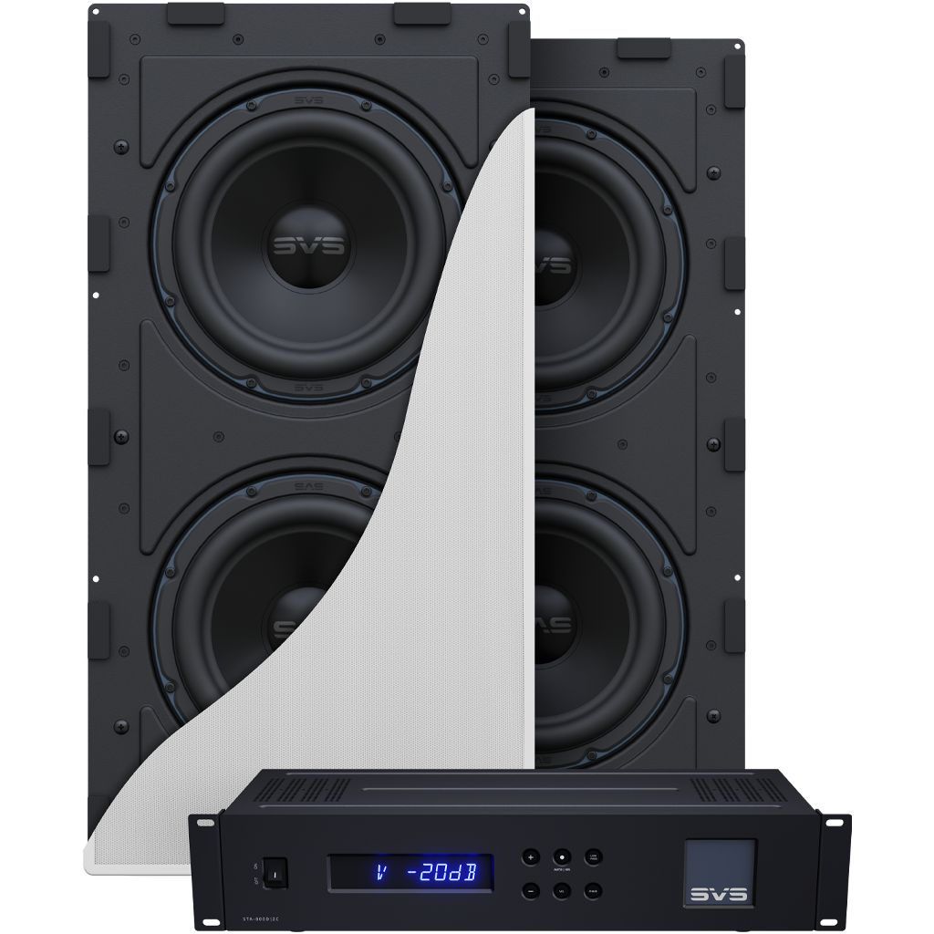 SVS 3000 In-Wall doppio modulo subwoofer amplificato da incasso a parete da 9" 2500W