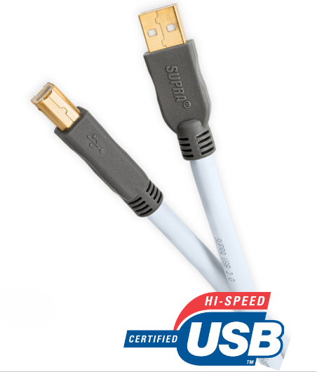 Supra USB 2.0 A-B BLUE Cavo USB 2.0 tipo A-B 90 Ohm