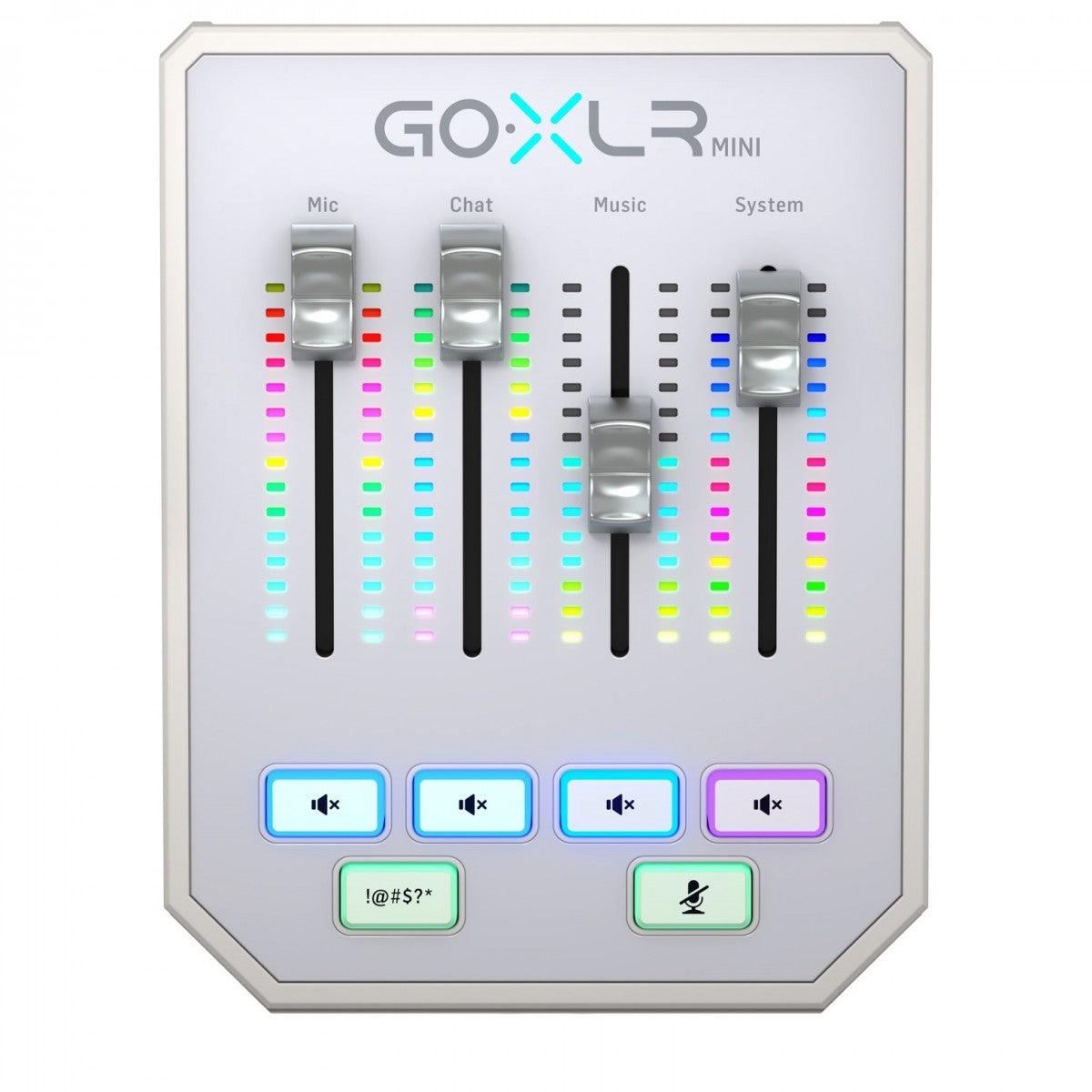 TC HELICON GO-XLR MINI WHITE MIXER DI TRASMISSIONE ONLINE CON INTERFACCIA AUDIO USB E PREAMPLIFICATORI MIDAS BIANCO - TechSoundSystem.com