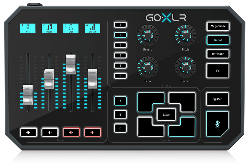 TC HELICON GO-XLR MIXER PORTATILE 4 PAD CANALI PLAY BROADCAST STREAM ONLINE - TechSoundSystem.com