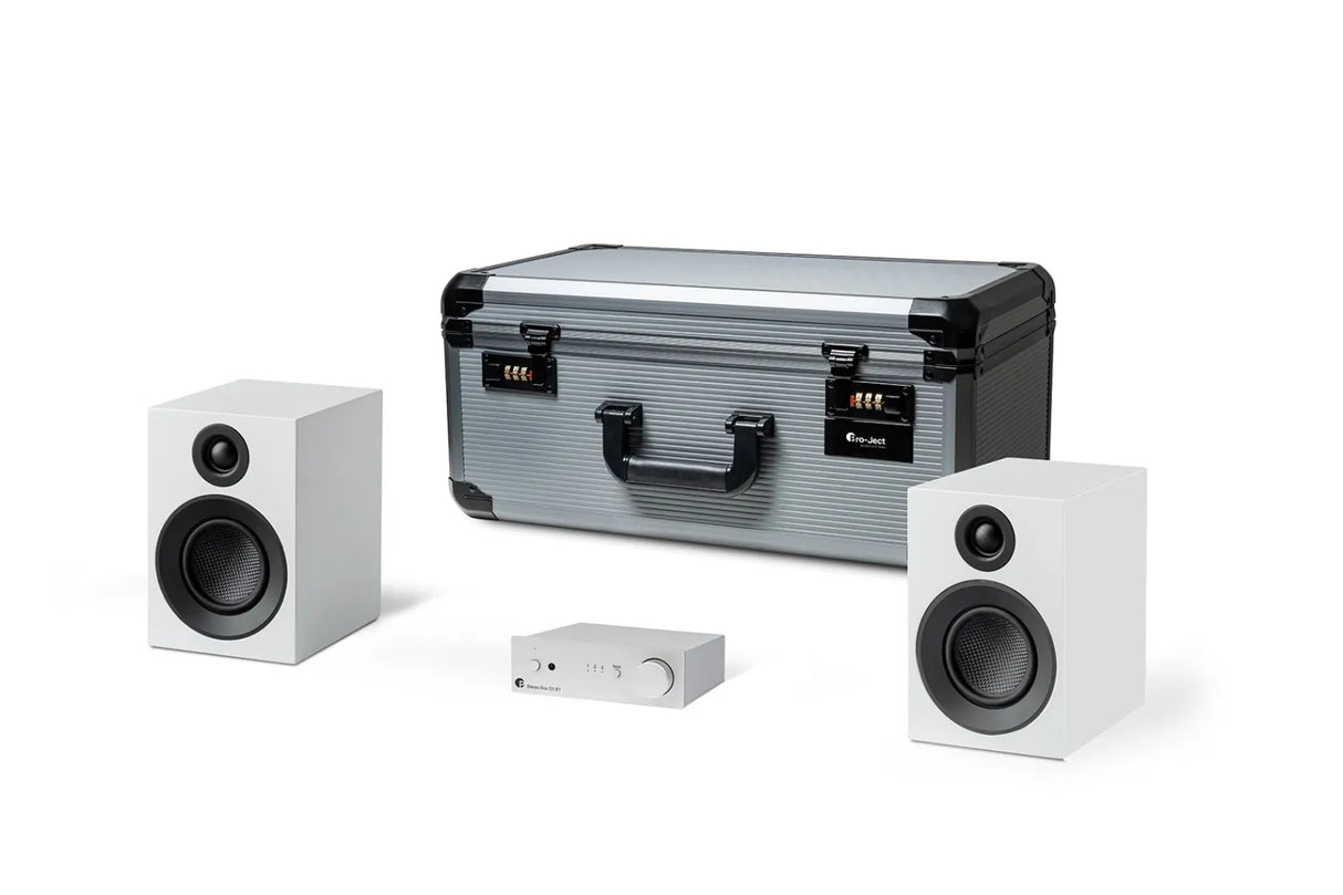 Pro-ject TRAVEL SET Set audiophile da viaggio composto da: Amplificatore integrato da 40W + diffusori