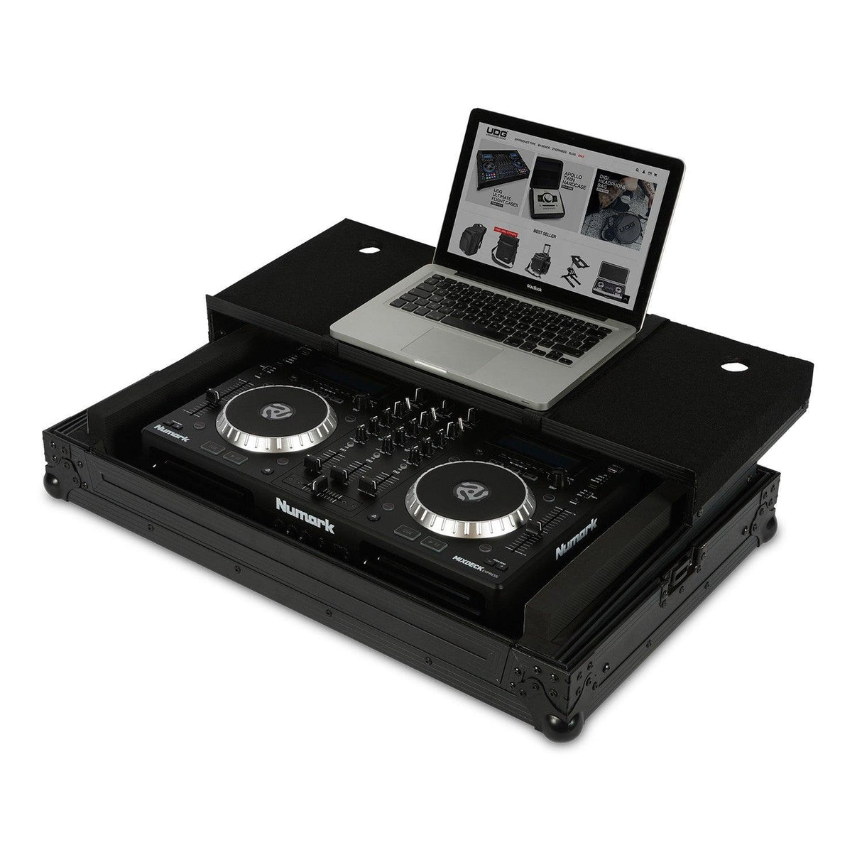 UDG ULTIMATE FLIGHT CASE MULTIFORMAT XXL FLIGHT CASE PROFESSIONALE + LAPTOP COLORE NERO - TechSoundSystem.com