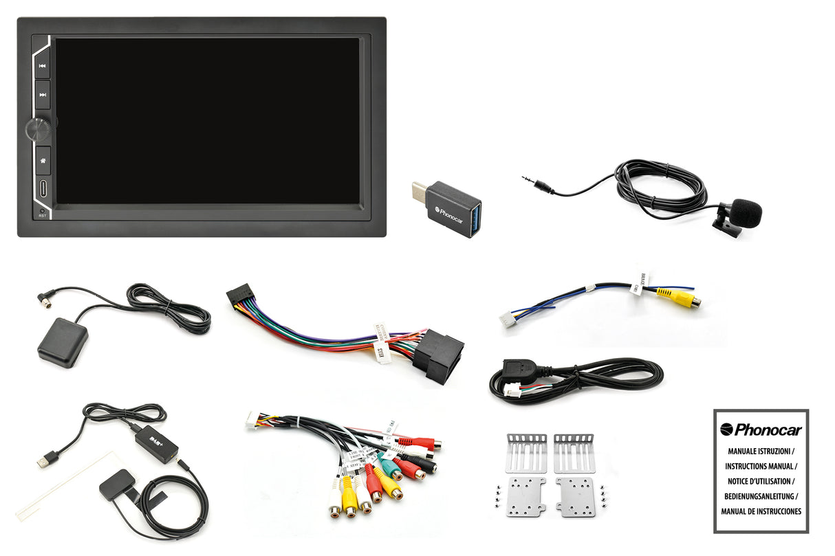 Phonocar VM004 MEDIASTATION ANDROID 12 SUPER COMPATTA monitor 6.75" per BUS-TRUCK