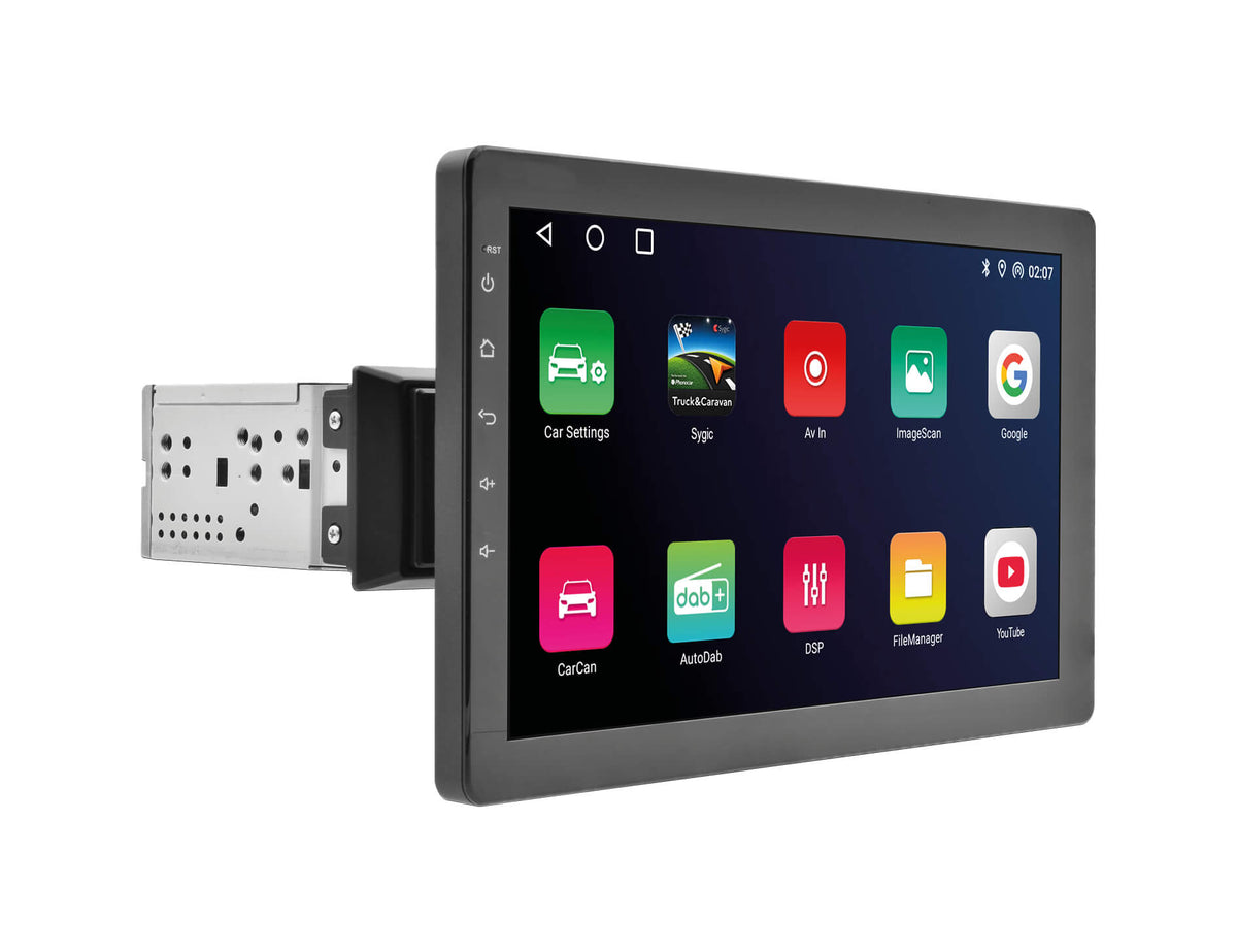 Phonocar VM053S Autoradio 1 DIN schermo RIMOVIBILE 10.1" Android 12 + MAPPE SYGC
