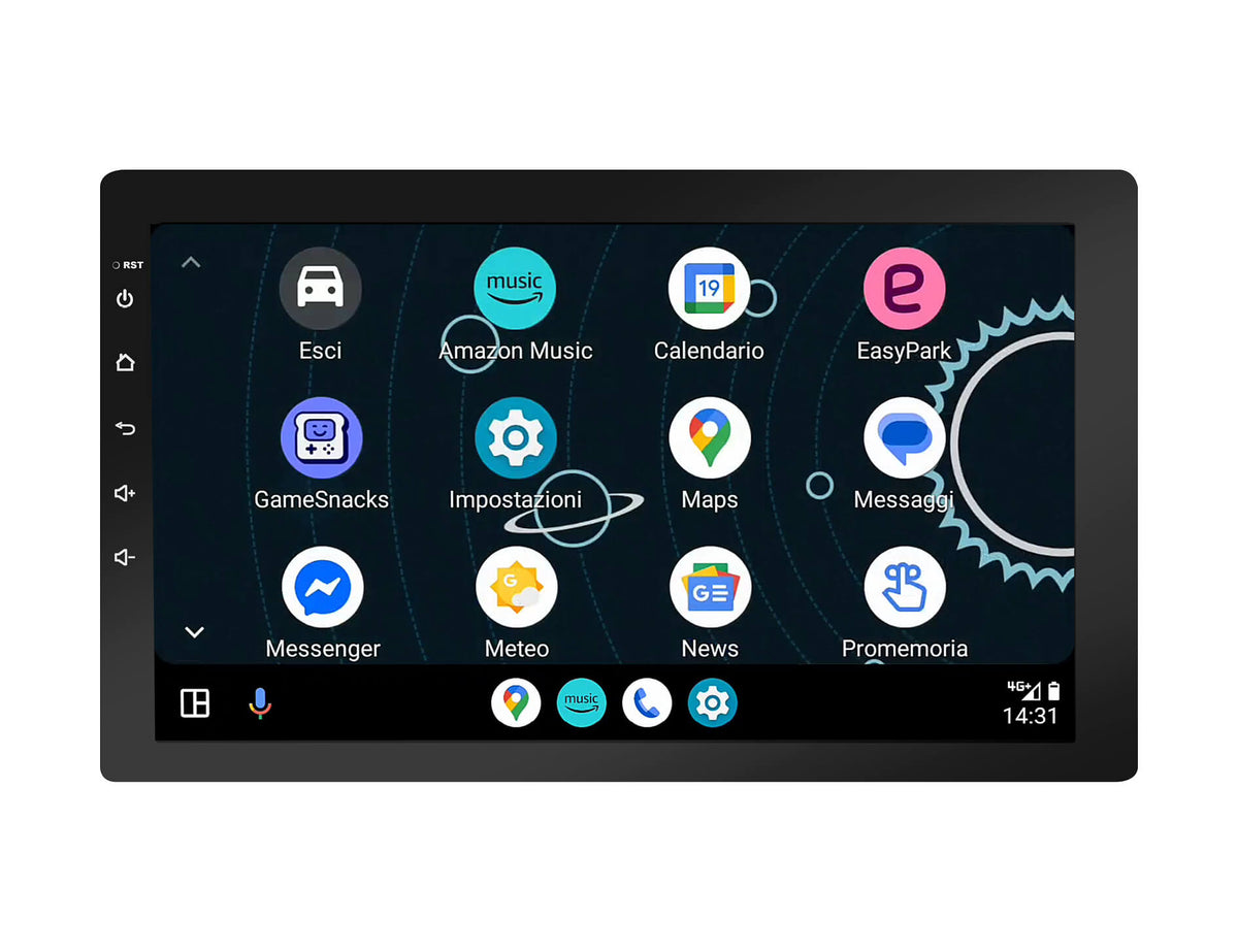 Phonocar VM053S Autoradio 1 DIN schermo RIMOVIBILE 10.1" Android 12 + MAPPE SYGC