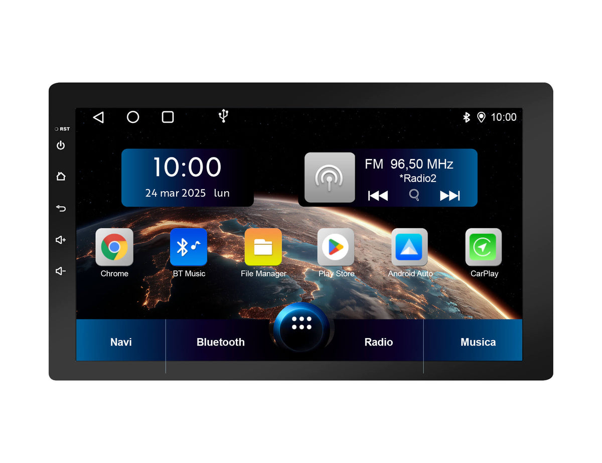 Phonocar VM053S Autoradio 1 DIN schermo RIMOVIBILE 10.1" Android 12 + MAPPE SYGC