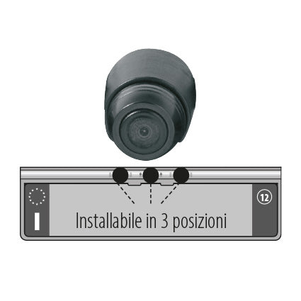 Phonocar VM270 Porta Targa con retrocamera integrata CMD