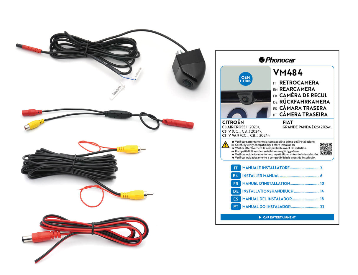 Phonocar VM484 RETROCAMERA | OEM FITTING per CItroen C3 dal 2023