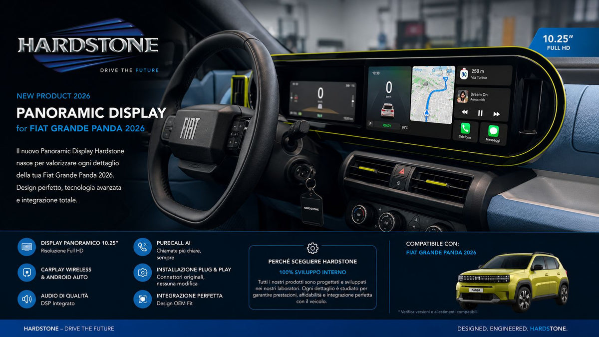Hardstone HS FIA26-ELC4 Autoradio Android per FIAT GRANDE PANDA (2026+), 8 CORE