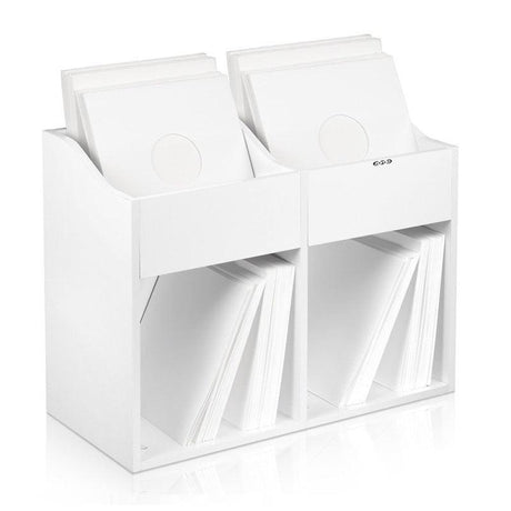 ZOMO VS-BOX200/2 WH BOX PORTA VINILI IN LEGNO COLORE BIANCO - TechSoundSystem.com