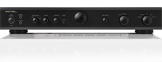 ROTEL A-10 NERO Amplificatore integrato da 40+40W RMS su 8 ohm - TechSoundSystem.com