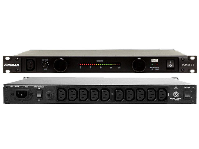 FURMAN PL-PLUS CE DISTRIBUTORE PLPLUSCE CONDIZIONATORE DI RETE 230V AC 11 PRESE IEC MONTAGGIO A RACK 1U + LAMPADE RETRATTILI - TechSoundSystem.com