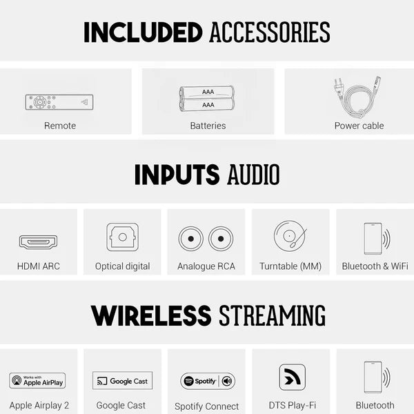 Argon Audio SA2 amplificatore stereo integrato Wi-Fi 2 × 100W 4 ohm classe D con Bluetooth aptX HD e HDMI ARC