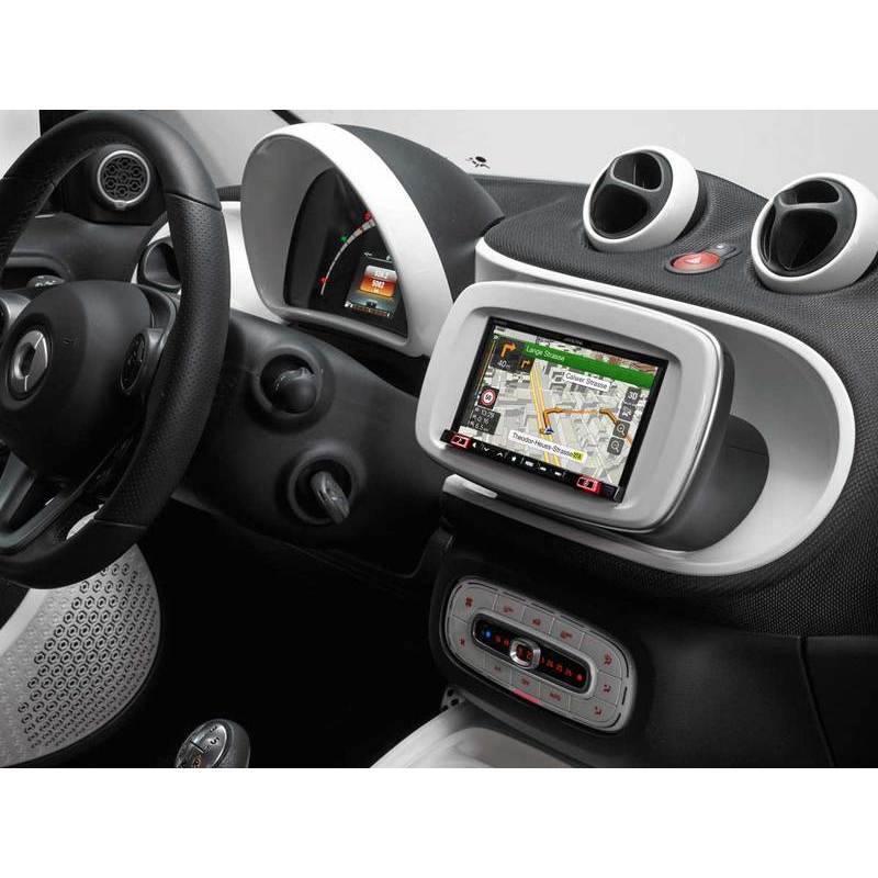 Alpine INE-W710SM-W autoradio 2 DIN 7" per SMART 453, Apple CarPlay e Android Auto, colore BIANCO - TechSoundSystem.com