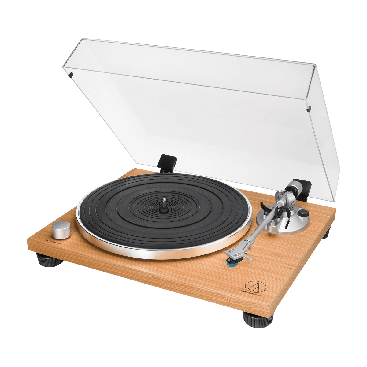 Audio Technica AT-LPW30 giradischi hifi stadio PHONO e LINE 33/45 giri colore TEAK - TechSoundSystem.com