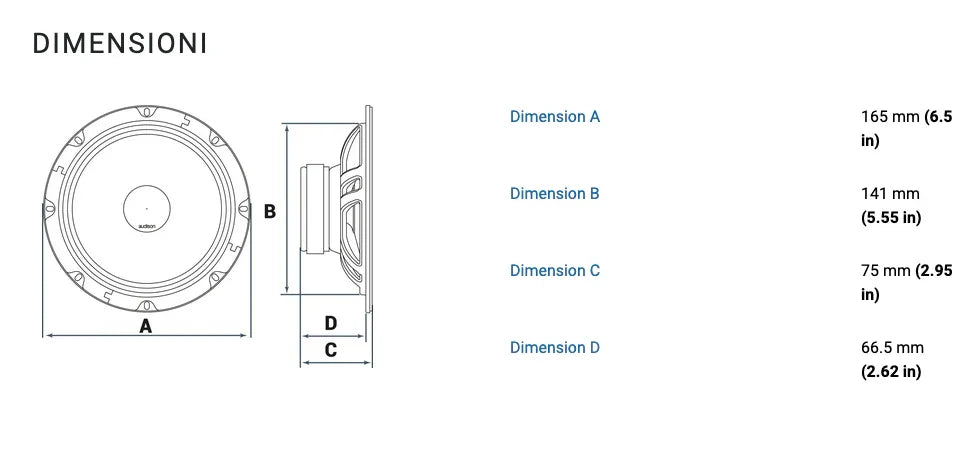 Audison AP 6.5P coppia woofer 165mm 4 ohm 330W