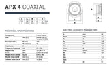AUDISON APX 4 coppia coassiale *SCONTO 3% IN CASSA* 2 Vie Woofer 100mm serie Prima - TechSoundSystem.com