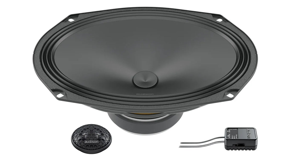 Audison APK 690 kit altoparlanti due vie woofer AP 690 6x9'', tweeter AP 1 e crossover APCX TW 690 4 ohm 300W