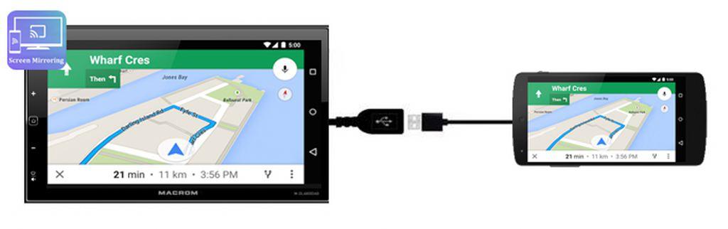 Macrom M-DL6800DAB Autoradio multimediale DAB+, Autolink mirror - TechSoundSystem.com