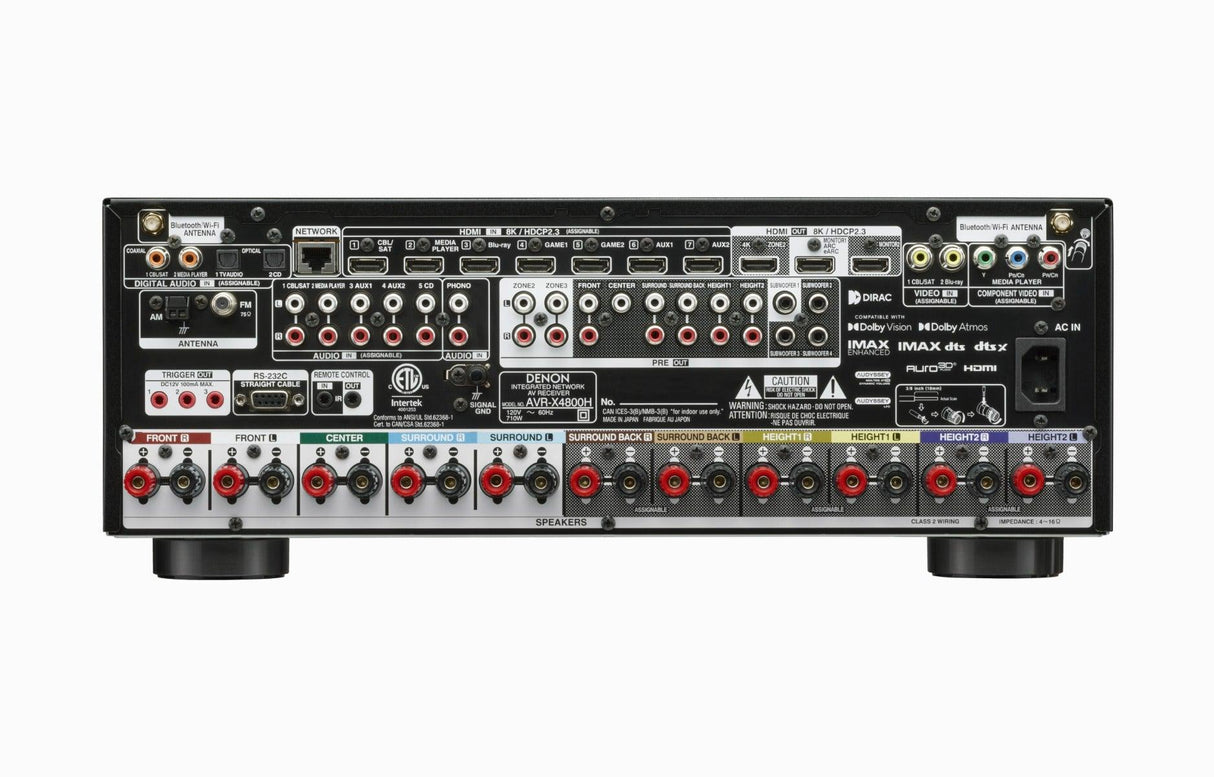 Denon AVC-X4800H Sintoamplificatore 9.4 canali,11.4 canali in modalità Pre-Amp - TechSoundSystem.com