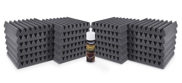 UNIVERSAL ACOUSTICS SOLAR SYSTEM PLUTO 1 KIT 24 PANNELLI TRATTAMENTO ACUSTICO GRIGI 30 x 30 - TechSoundSystem.com