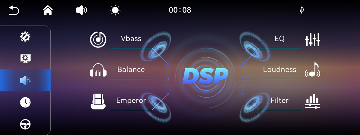 BULLDRAFT BD DAB 06.8 Autoradio 1 DIN 6.86" multimediale LINUX con DAB
