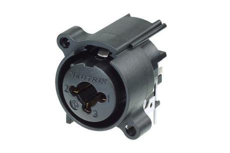 NEUTRIK NCJ6FA-H PRESA COMBO XLR E JACK STEREO A PANNELLO CONTATTI ANGOLATI NERO - TechSoundSystem.com