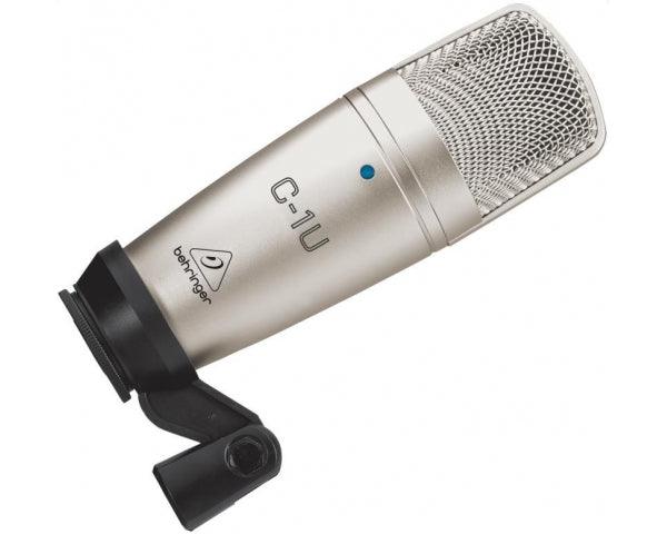 BEHRINGER C1U MICROFONO USB DA STUDIO A CONDENSATORE + SOSPENSIONE + CUSTODIA - TechSoundSystem.com