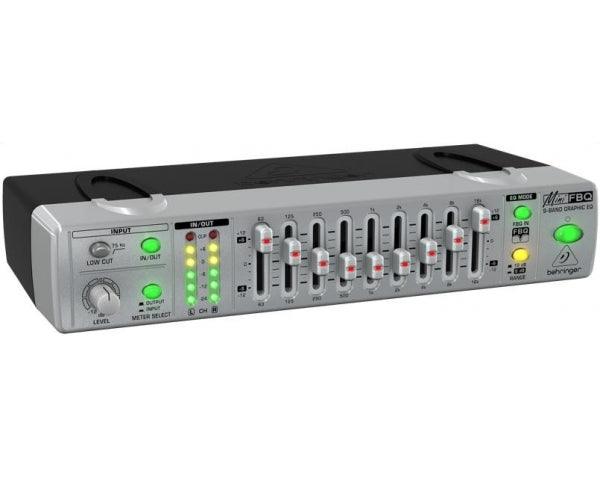 BEHRINGER FBQ800 V2 MINIFBQ EQUALIZZATORE GRAFICO 9 BANDE CON ANTIFEEDBACK - TechSoundSystem.com