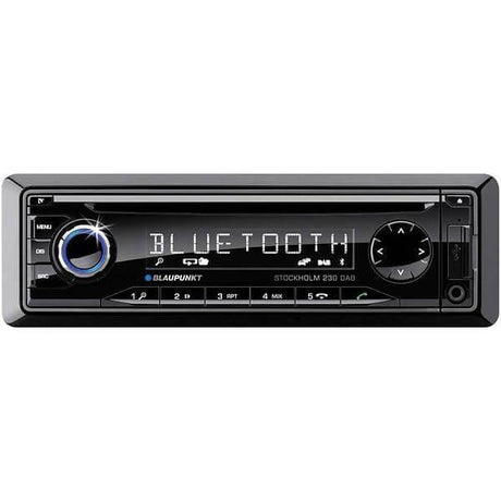 Blaupunkt Stockholm 230 BLK115 autoradio DAB + BT 1 Din - TechSoundSystem.com