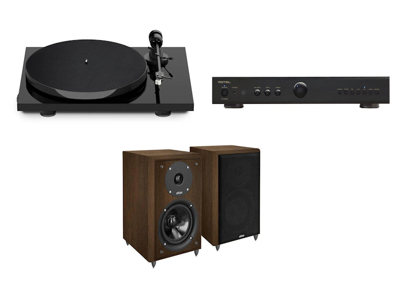 BUNDLE HIFI: Rotel A-11 MKII + Pro-ject E1 + Eltax Monitor I