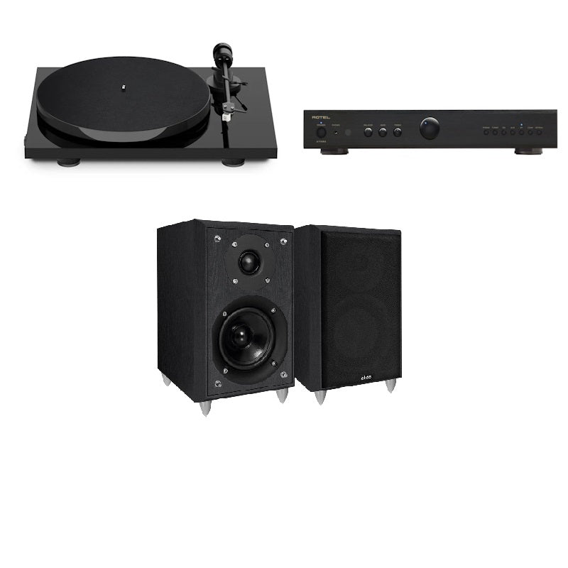 BUNDLE HIFI: Rotel A-11 MKII + Pro-ject E1 + Eltax Monitor I