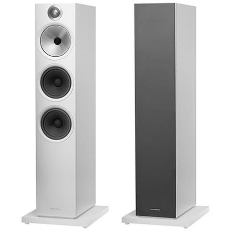 B&W 603 Diffusori da pavimento COPPIA a 3 vie, bass reflex Flowport, HIGH END, BIANCO - TechSoundSystem.com