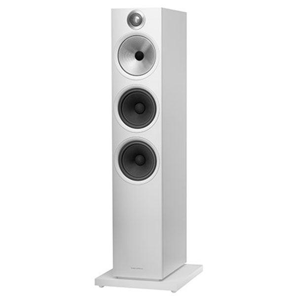 B&W 603 Diffusori da pavimento COPPIA a 3 vie, bass reflex Flowport, HIGH END, BIANCO - TechSoundSystem.com