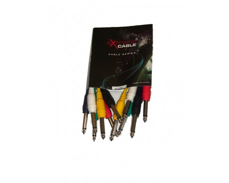 EXTREME JJ03 CAVO JACK MONO-JACK MONO 1/4" 6.3mm CAVO AUDIO DI SEGNALE SCHERMATO 0,3 MT SET 6 - TechSoundSystem.com