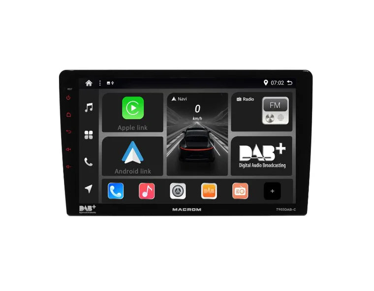 Macrom T903DAB-C Autoradio Android 1 DIN schermo QLED 1280x720 da 9"